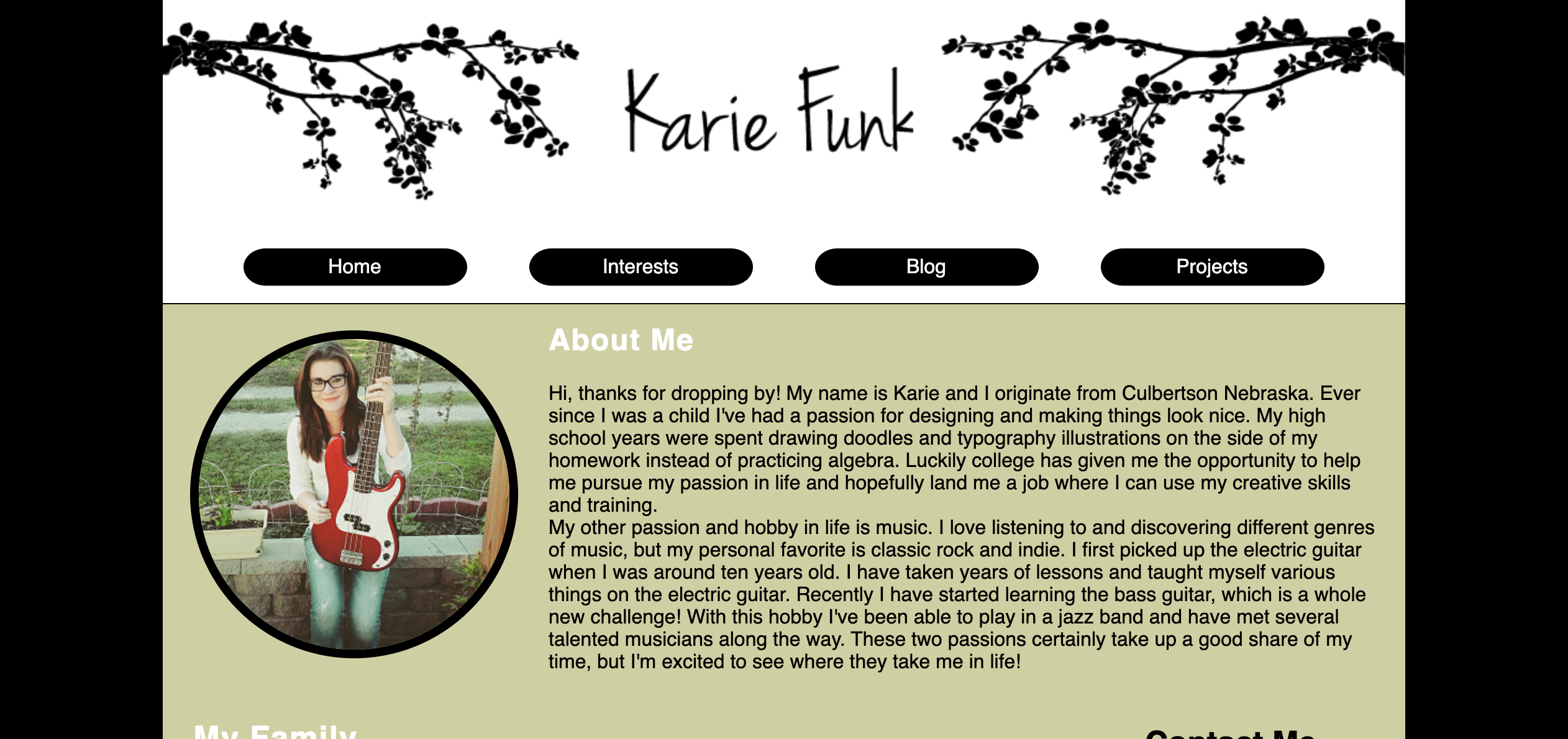 Image of first webpage built